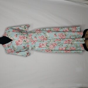 Vintage Carol Anderson Womens Floral Maxi Dress Size 12 Cottagecore Praire 90s